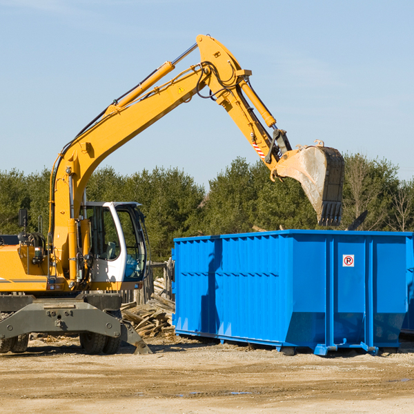 can i choose the location where the residential dumpster will be placed in Evant TX